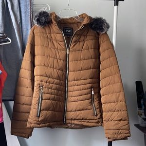 Brand New YMI Junior Plus Winter Parka With Detachable Hoodie 1x tobacco brown